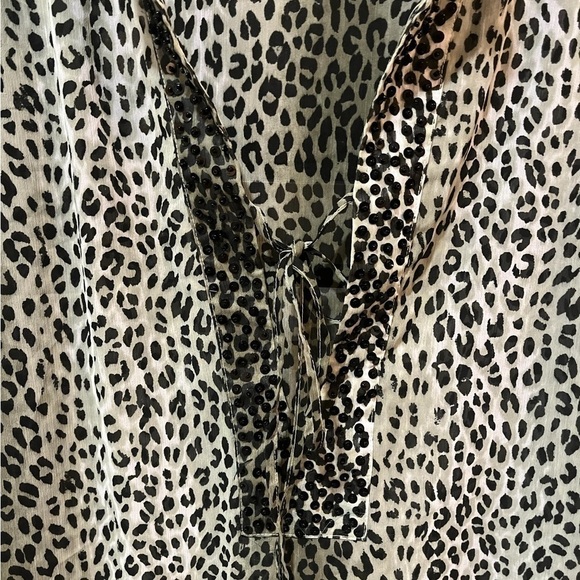 Tommy Bahama Leopard Print 3/4 Sleeves Cover Up Size S - Picture 5 of 7